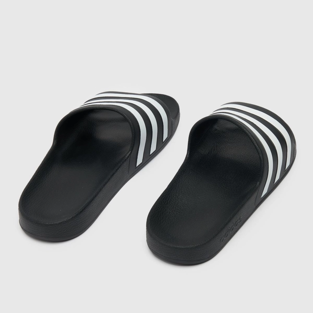 Adidas Originals adilette aqua sandals in black & white